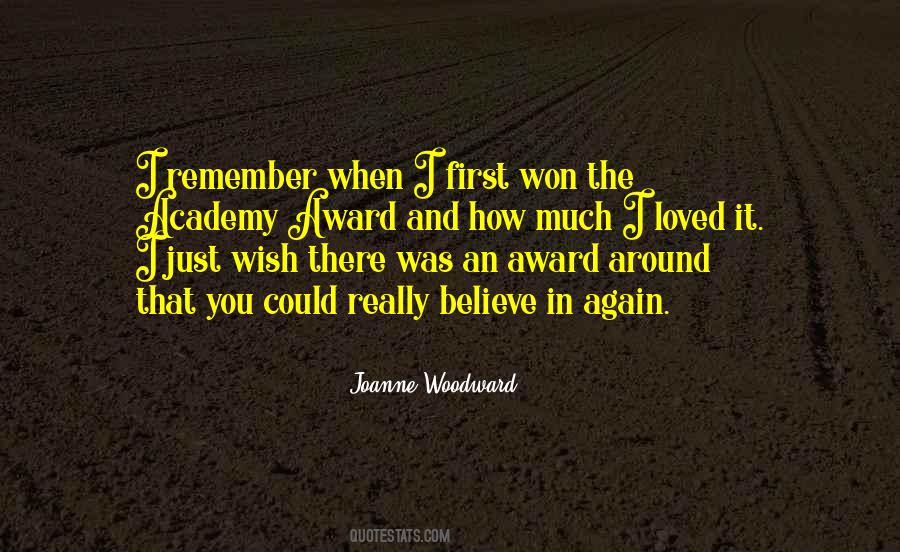 First Award Quotes #1101301