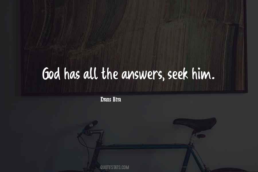 God Has The Answers Quotes #125806
