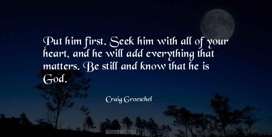 God Is First Quotes #56214