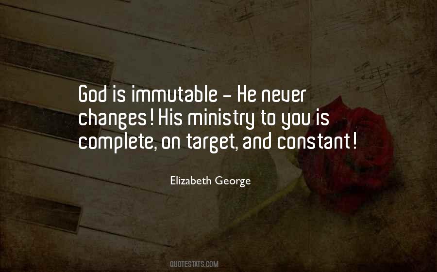 God Is Immutable Quotes #534425