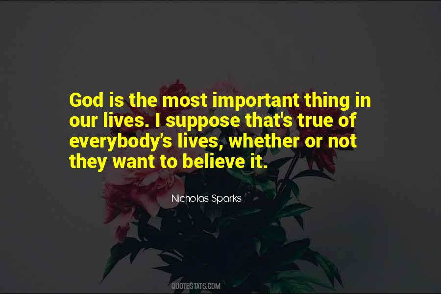 God Is Most Important Quotes #279434