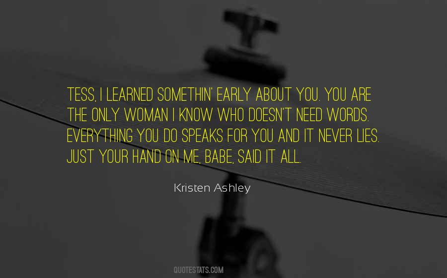 Woman Lies Quotes #1276649