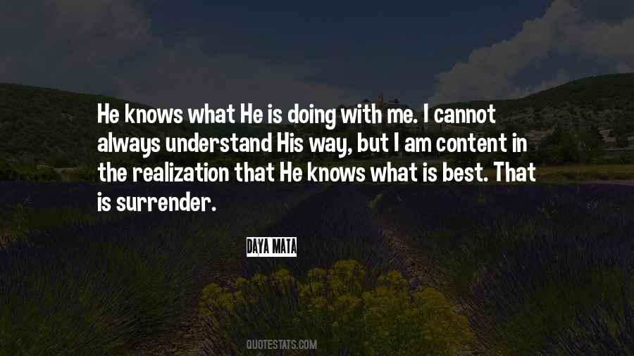 God Knows What's Best Quotes #470265