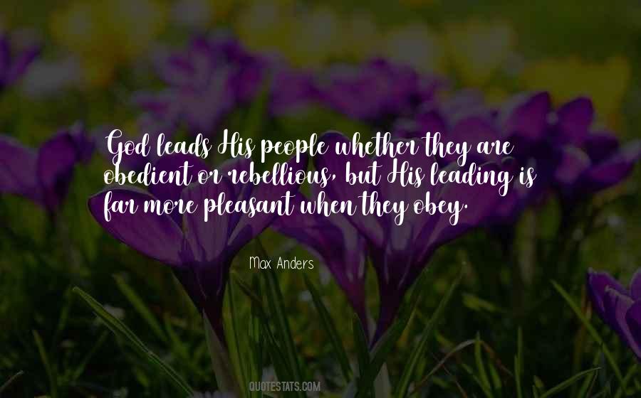 God Leads Quotes #1144408