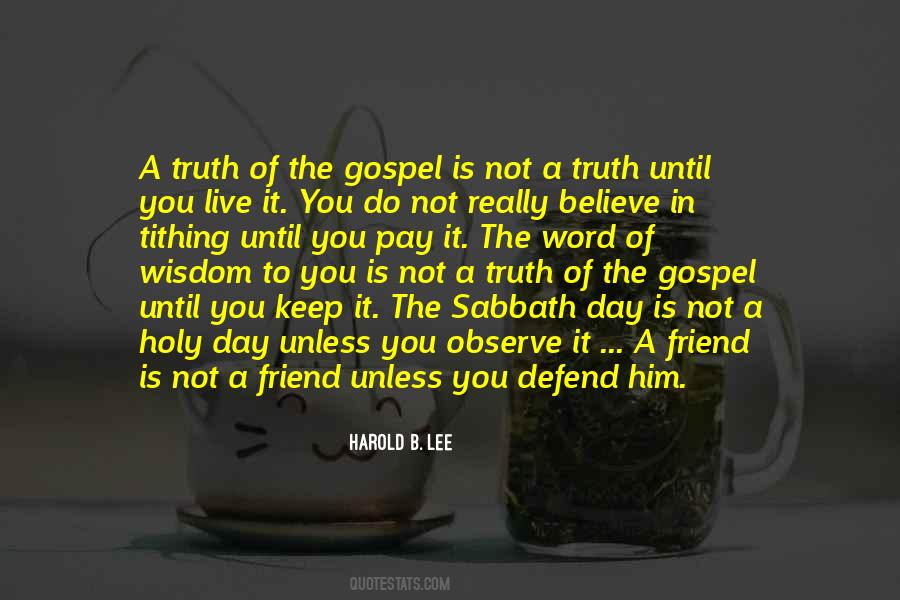 Live The Gospel Quotes #656801