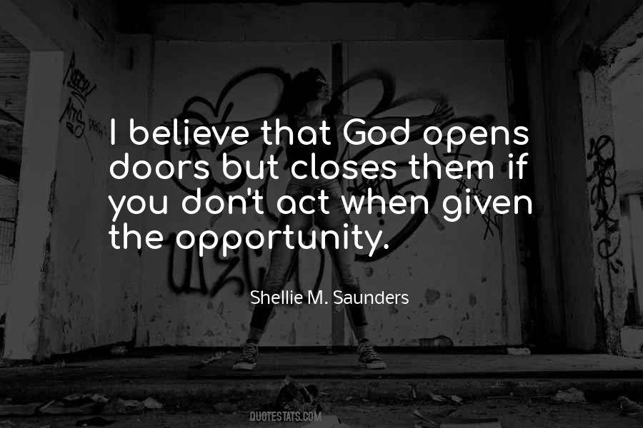God Opens Doors Quotes #1280479