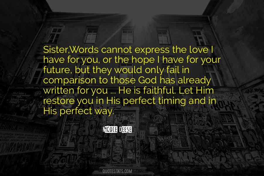 God Perfect Timing Quotes #1712555