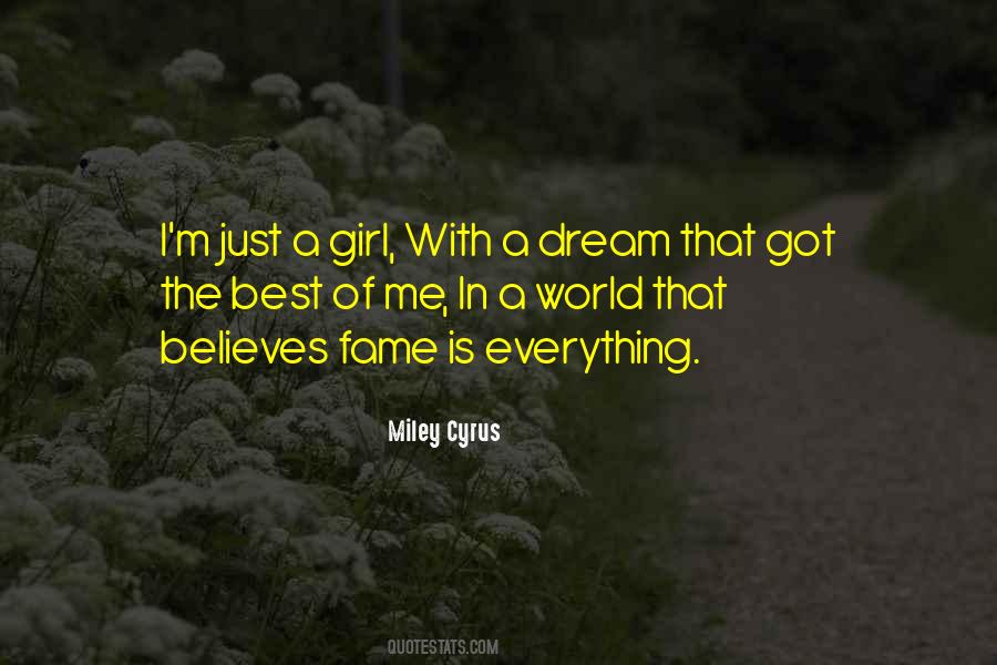 Just A Girl With A Dream Quotes #1115013