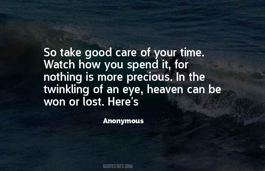 Take Good Care Quotes #1554853
