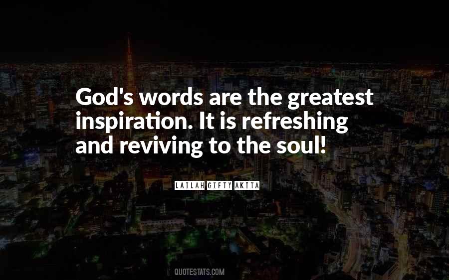 God Refreshing Quotes #484965