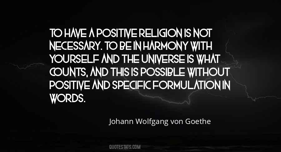 Positive Religion Quotes #1552871