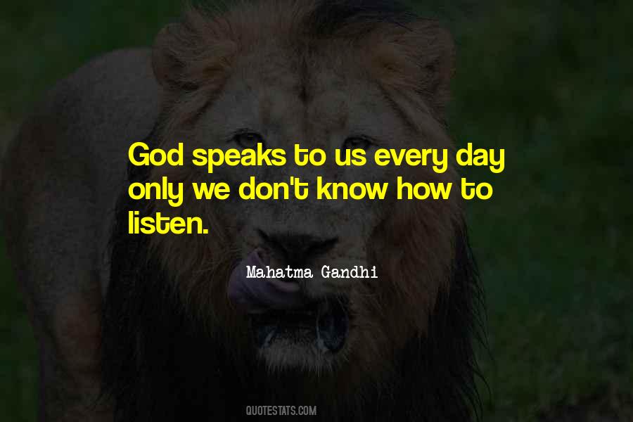 God Speaks To You Quotes #103618