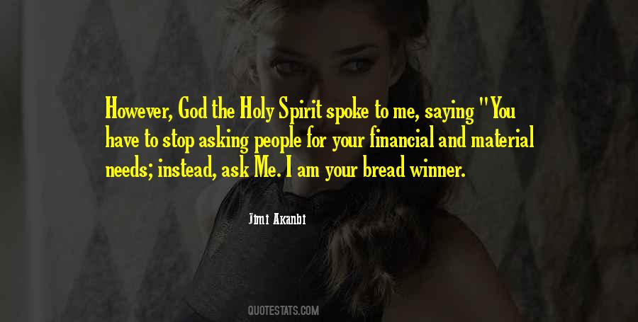 God Spoke To Me Quotes #7532