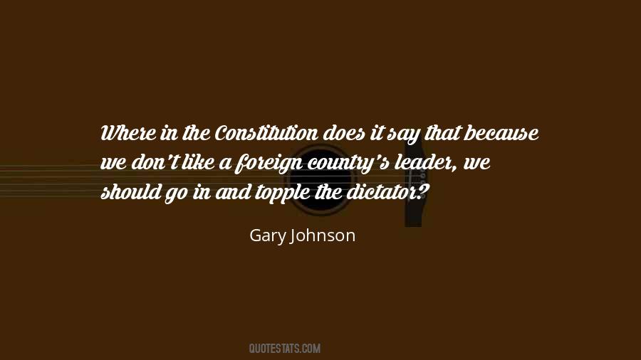 Quotes About Gary Johnson #172545