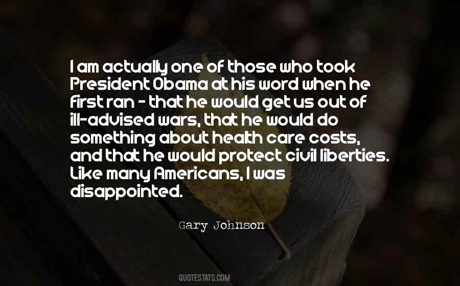 Quotes About Gary Johnson #824421