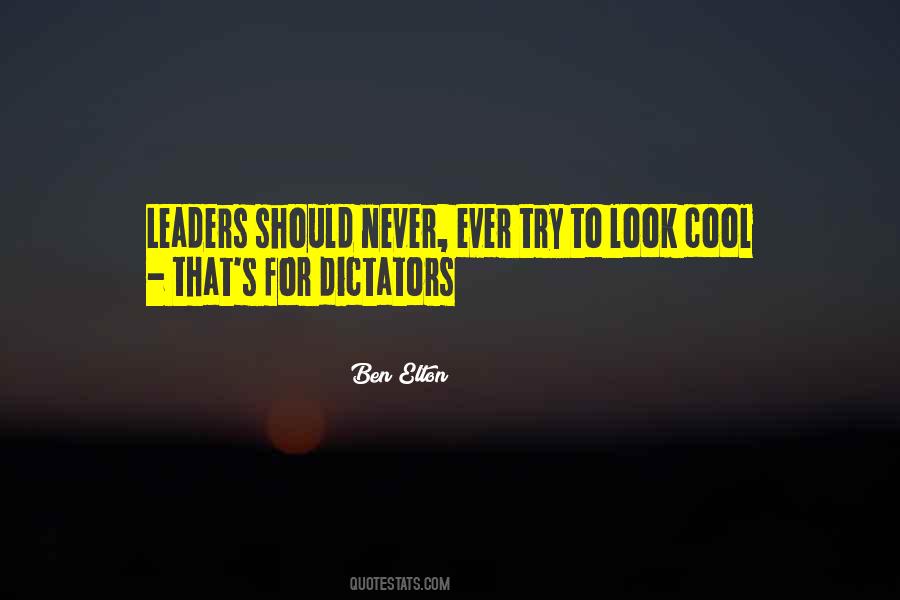 Cool Leader Quotes #536315