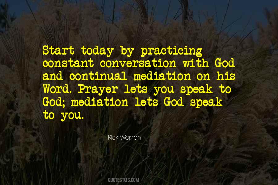 Speak To God Quotes #80290