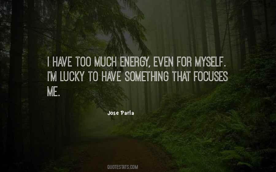 Too Much Energy Quotes #306187