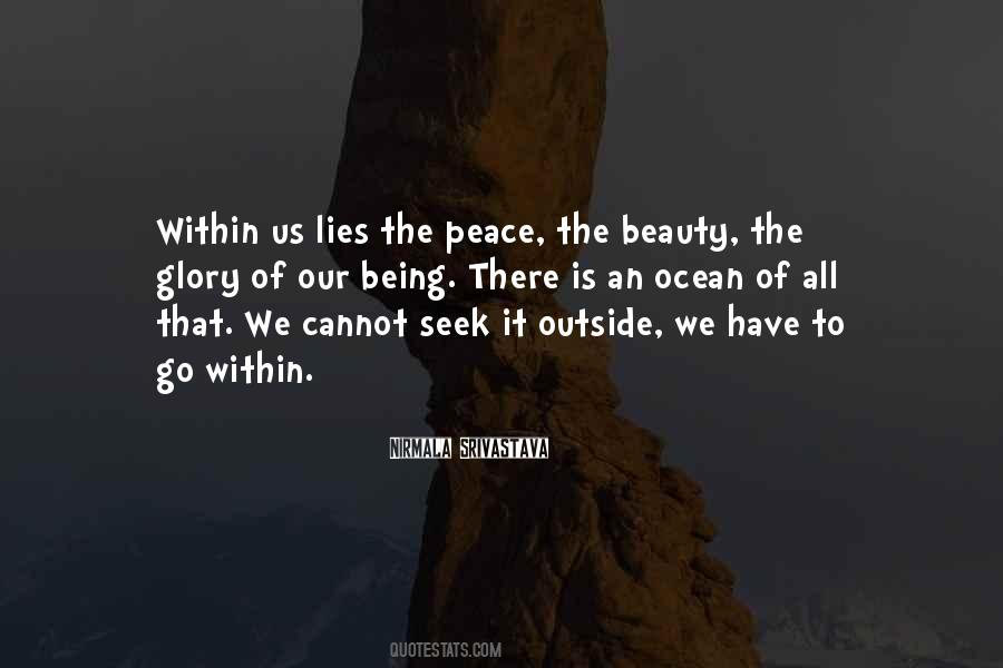 Peace Beauty Quotes #1343675