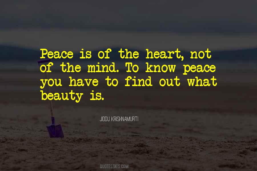 Peace Beauty Quotes #1477484