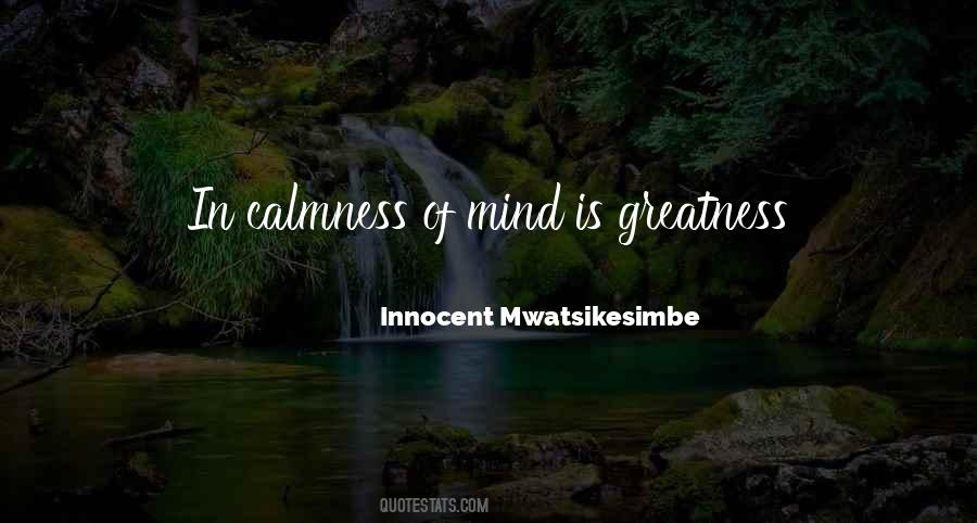 Mental Calmness Quotes #182608