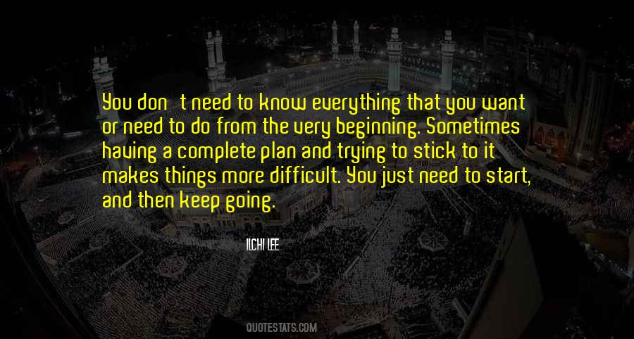 Stick To Plan Quotes #827055