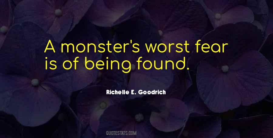 Being A Monster Quotes #147364