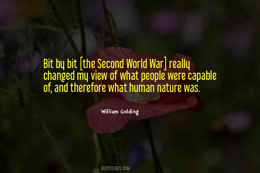 Golding's View Of Human Nature Quotes #630070