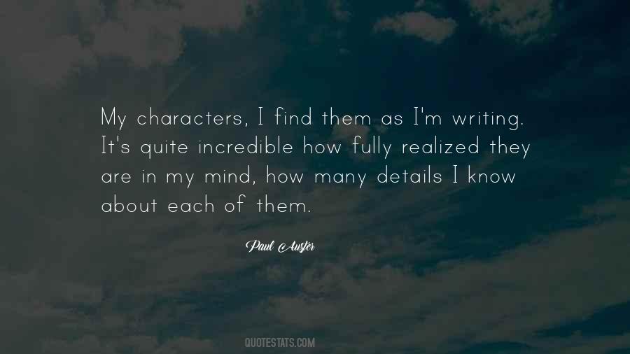 I Know My Character Quotes #1427149