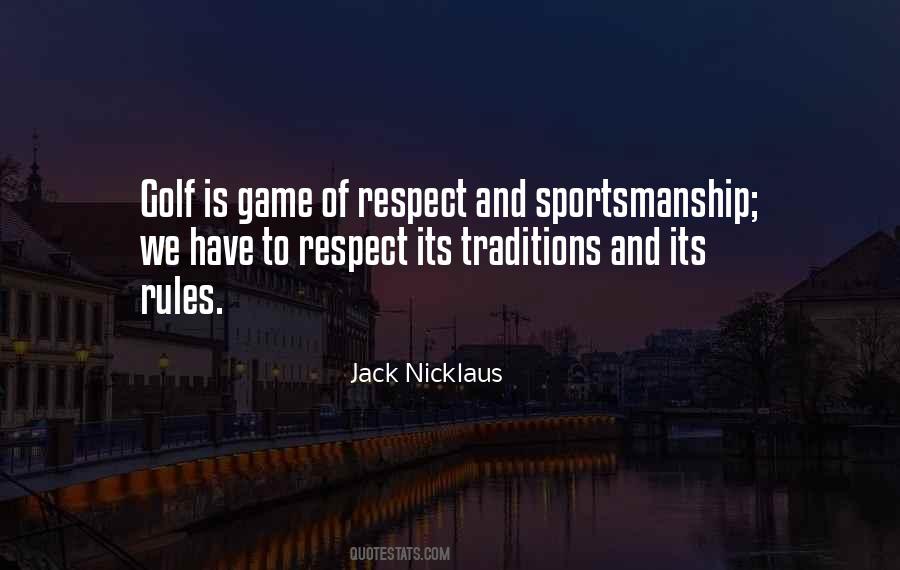 Golf Sportsmanship Quotes #150426