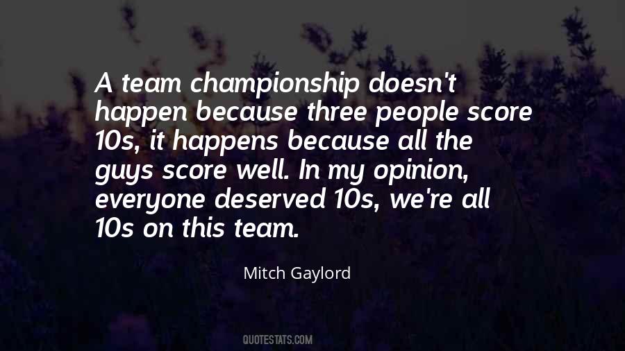 Team Championship Quotes #1007182
