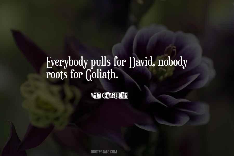 Nobody Roots For Goliath Quotes #1090421