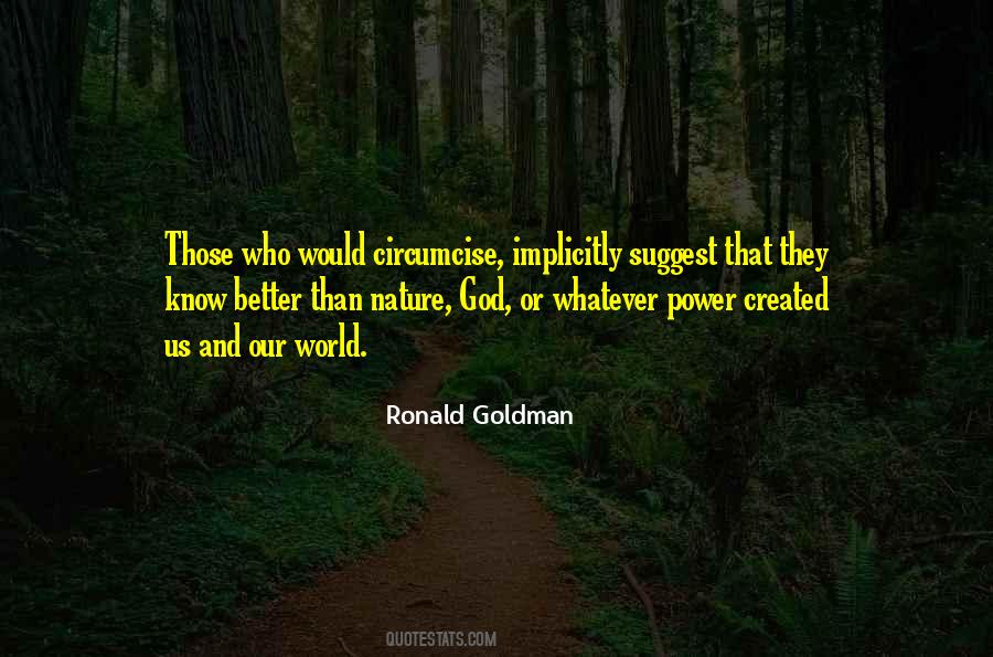 Nature Created By God Quotes #1537458