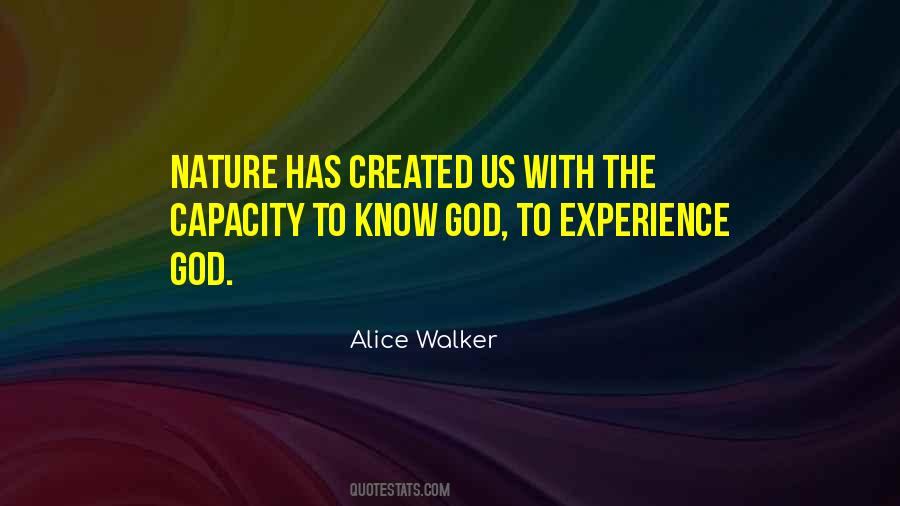Nature Created By God Quotes #925676