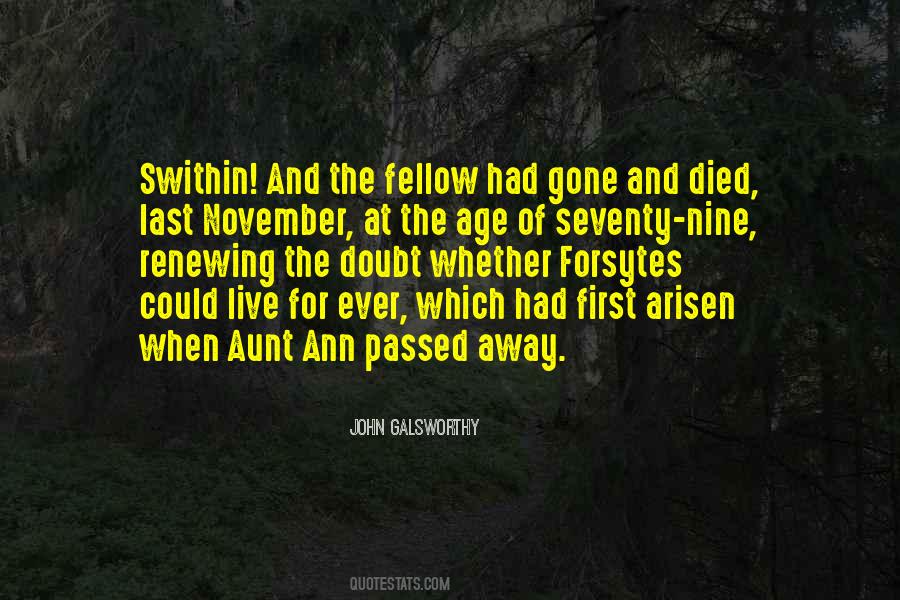 Aunt Died Quotes #211257