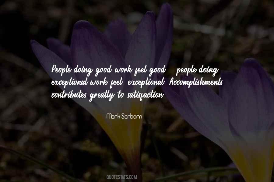 Feel Good Work Quotes #884084