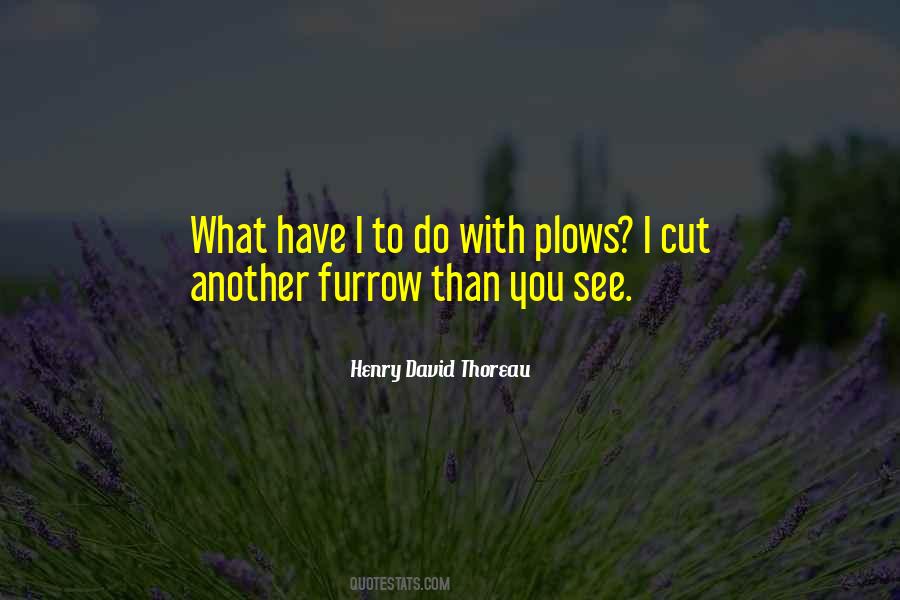 Quotes About Furrow #828256