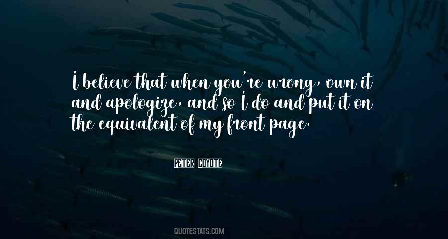 When You Apologize Quotes #817981
