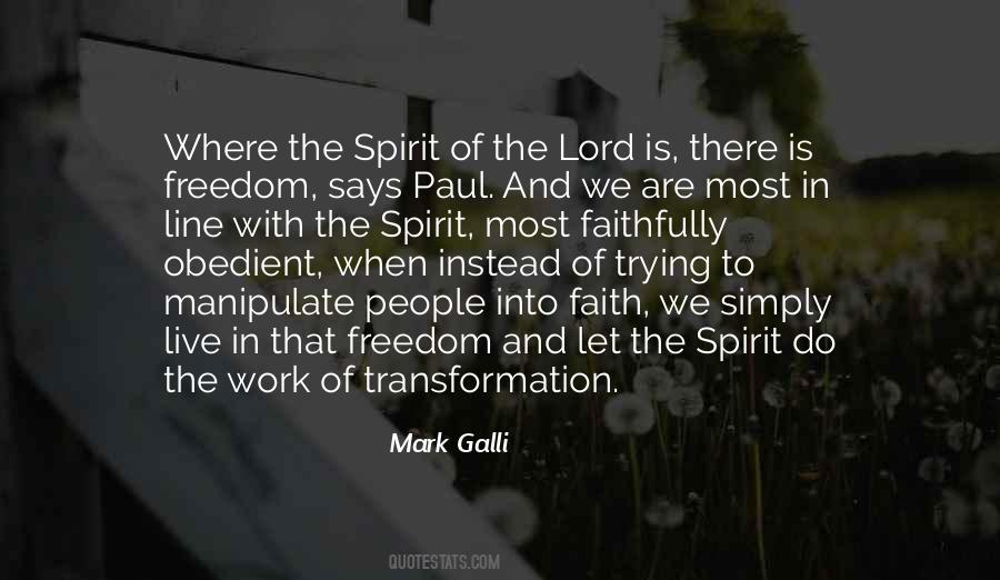 Spirit Of The Lord Quotes #666905