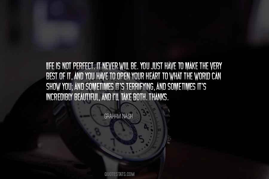 Life Will Never Be Perfect Quotes #1737637