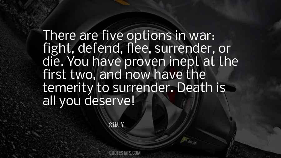 War Surrender Quotes #1353748
