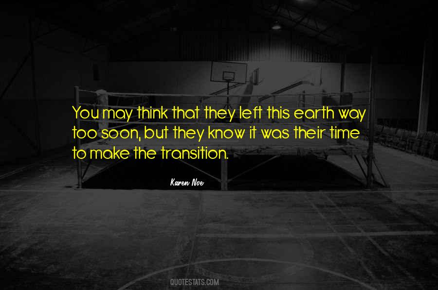 Transition Time Quotes #1587257