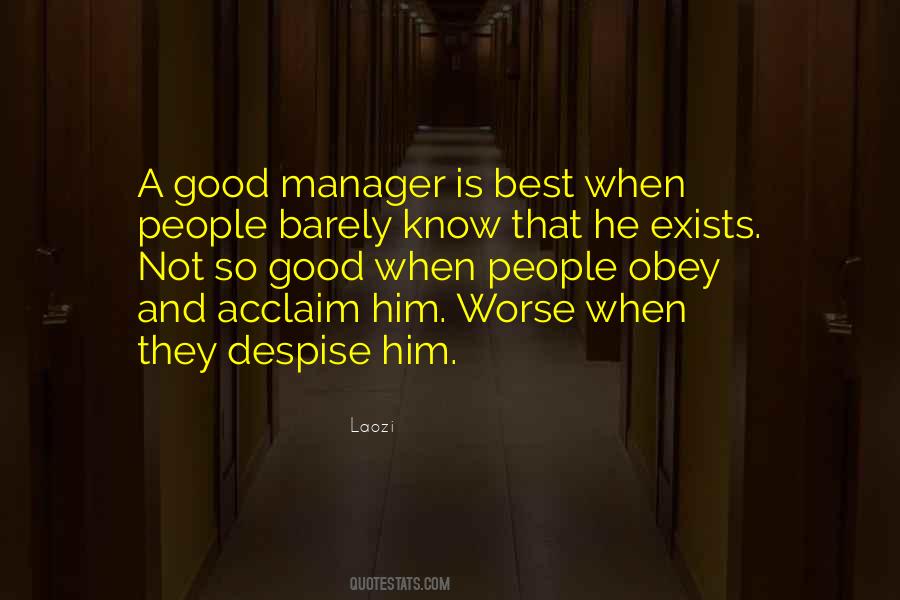 Good Manager Quotes #1561952