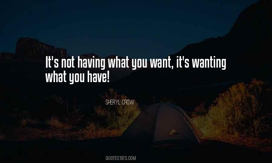 Quotes About Not Having What You Want #466593