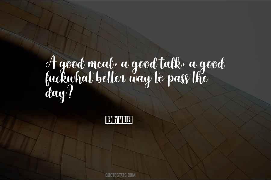 Good Meal Quotes #866378