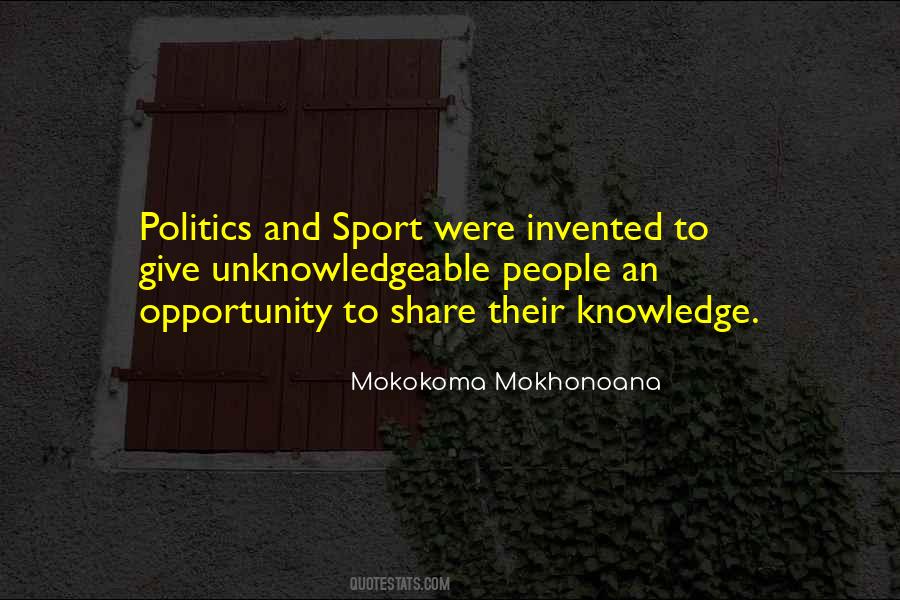 Sport And Politics Quotes #941615