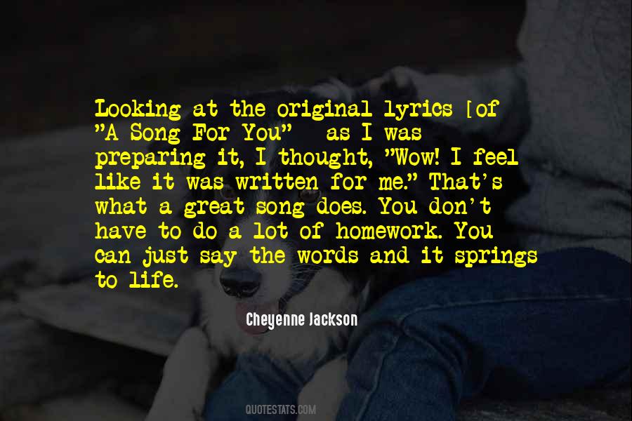 Song For You Quotes #1052521
