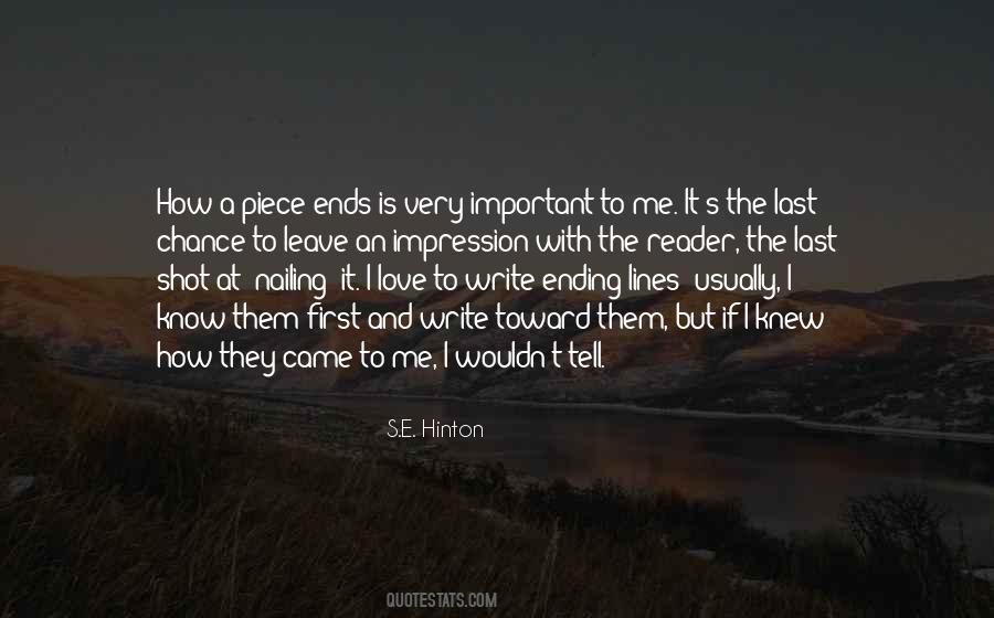 Write Your Own Ending Quotes #889106