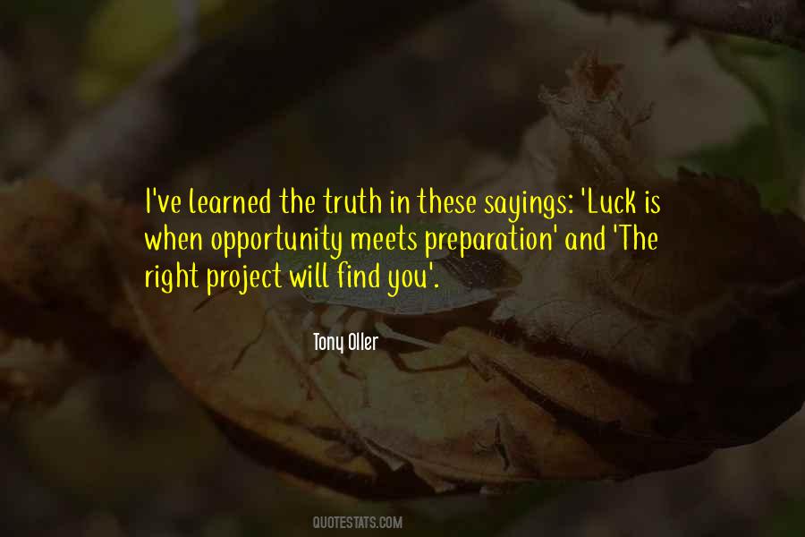 Luck Preparation Quotes #1553700