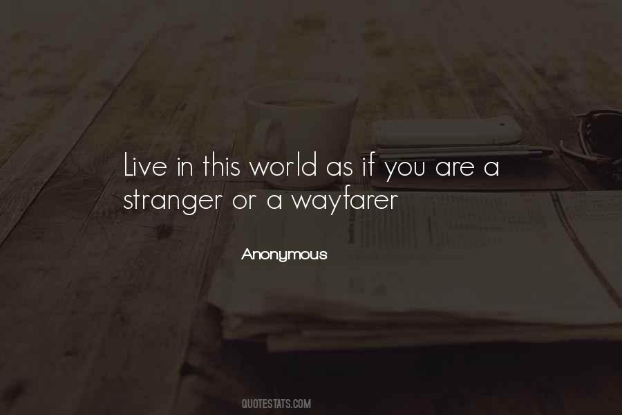 You Are A Stranger Quotes #1591498